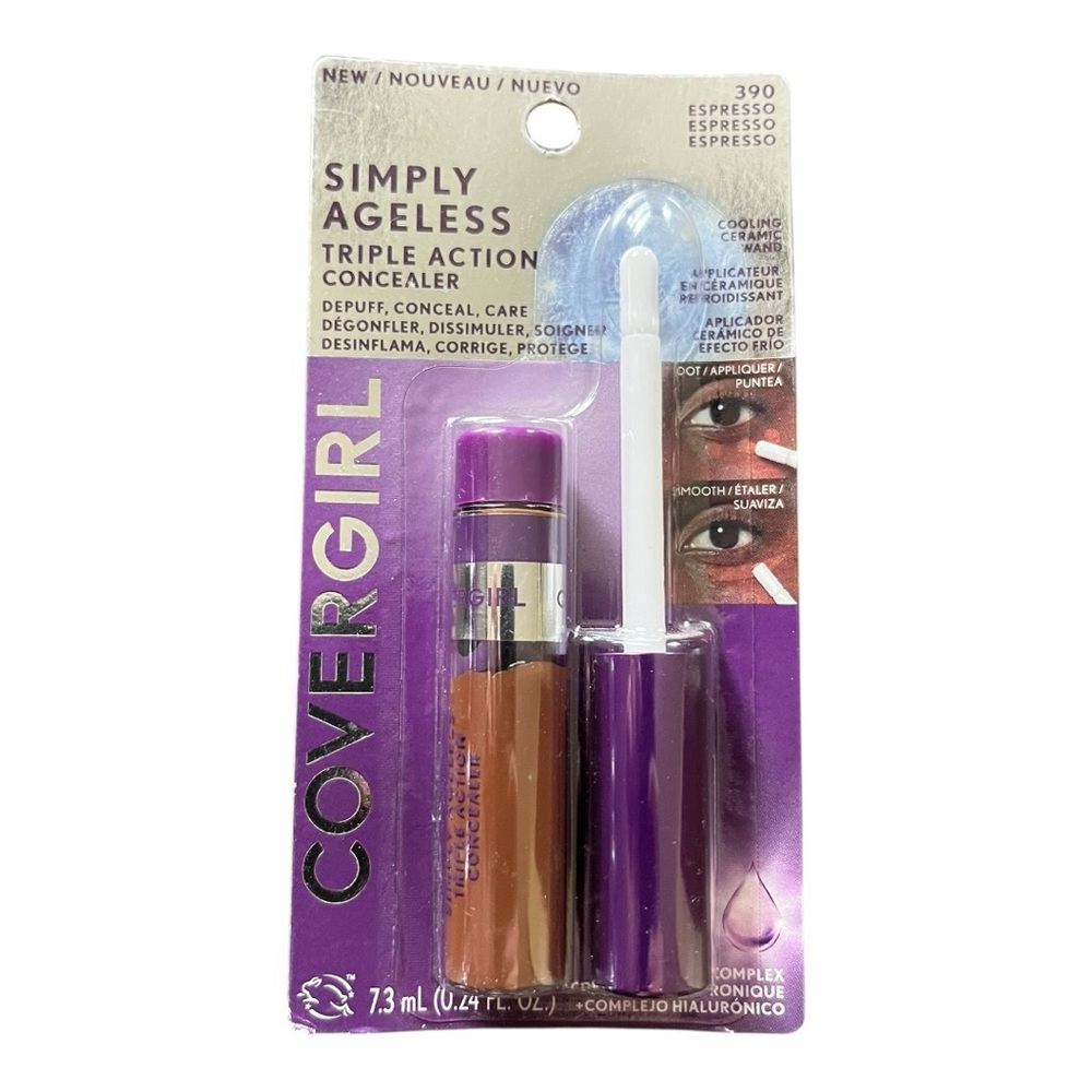 New Covergirl Simply Ageless Triple Action Concealer in shade 390 Espresso